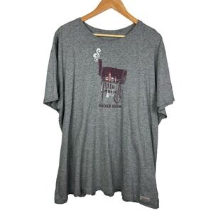 Life Is Good XXL Smoke Show Men's Crusher Lite Tee Shirt Classic Fit BBQ Summer